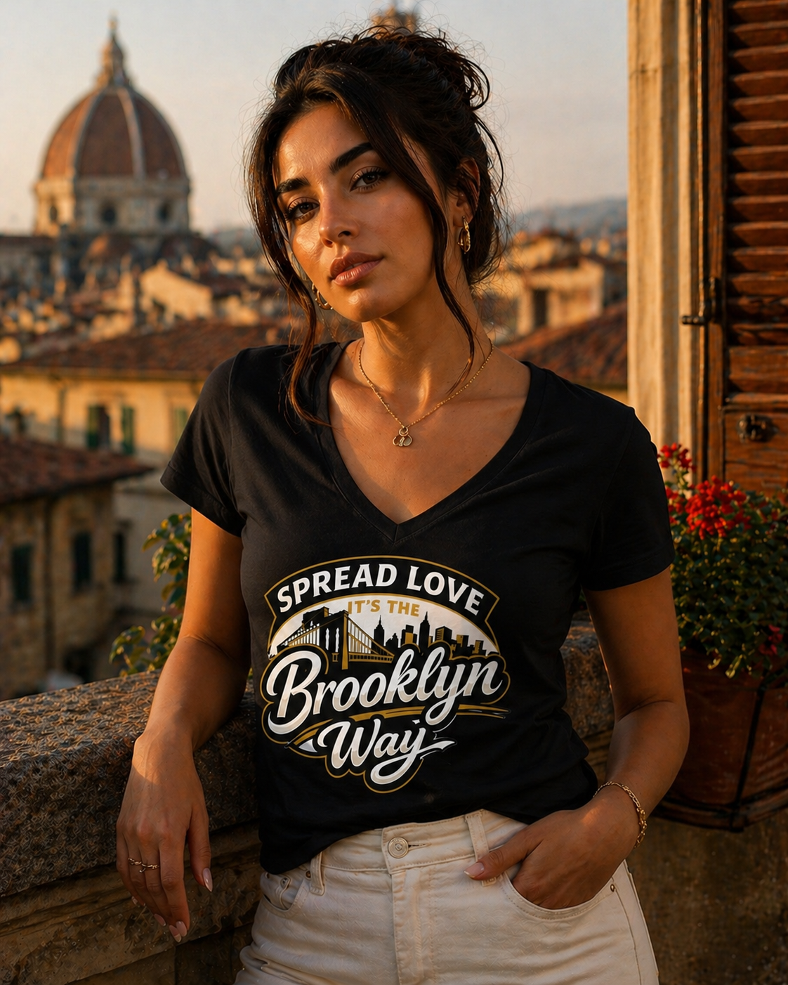Spread Love its the Brooklyn Way- V-neck