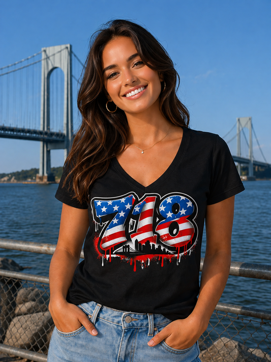 718 USA Style V-neck